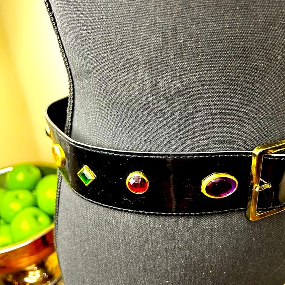 🔥🔥SOLD🔥🔥Vtg Bejeweled Studded Belt - Picture 5 of 5